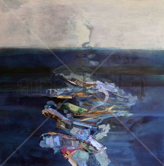 Deshechos del mar Oil Panel Marine Painting