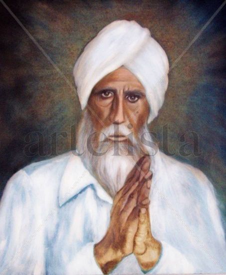 SADU RAM JI Oil Canvas Portrait