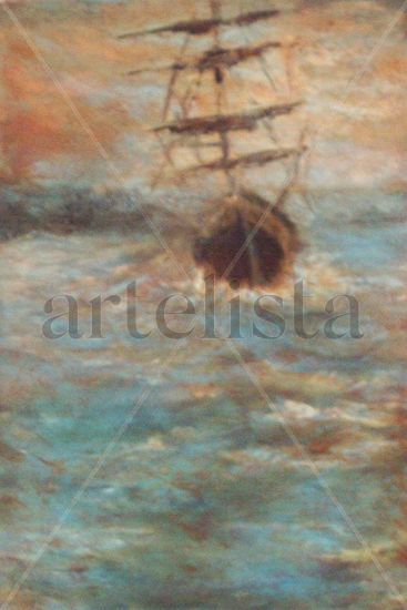 MARINA Oil Canvas Marine Painting