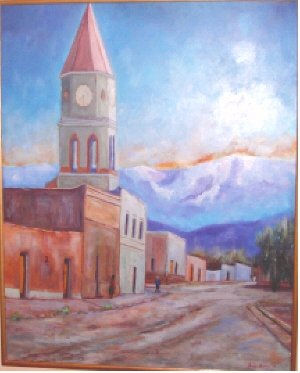 ANTIGUA IGLESIA DE CHILECITO Oil Canvas Landscaping