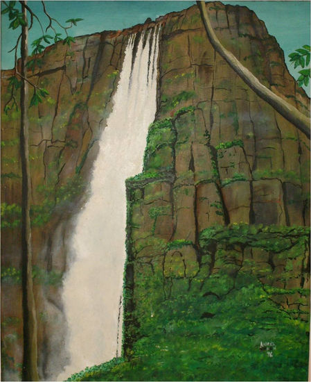 salto angel Oil Canvas Landscaping