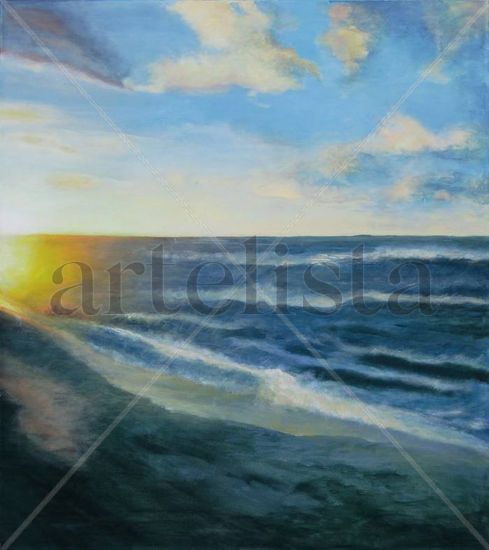 Amanecer Acrylic Canvas Marine Painting