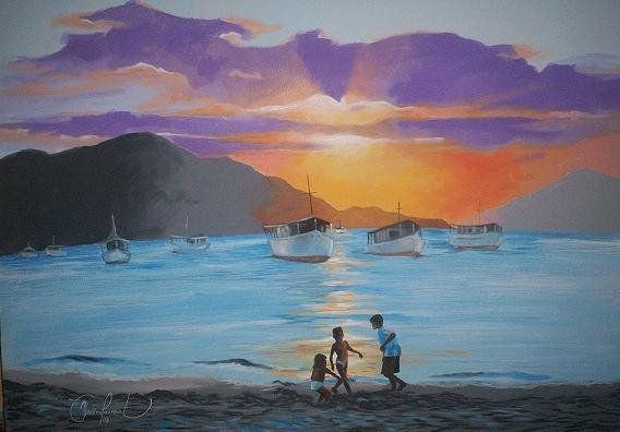 Atardecer Acrylic Canvas Landscaping