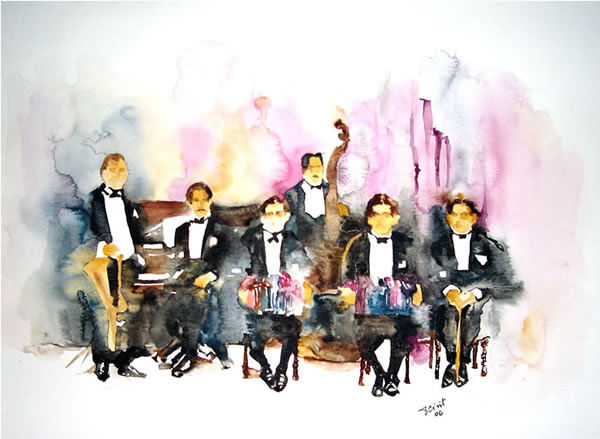 ORQUESTA TIPICA Watercolour Paper