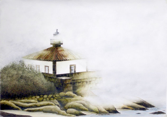 NIEBLA EN LA RÍA Watercolour Paper Landscaping