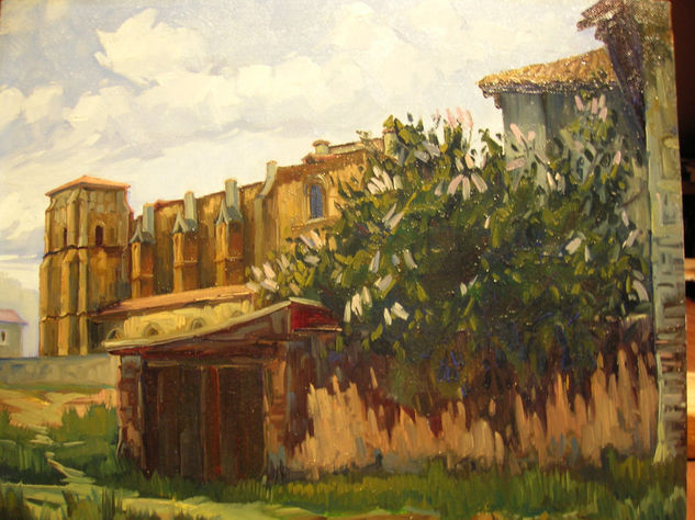 "Pálpito de primavera-lilar" Oil Canvas Landscaping