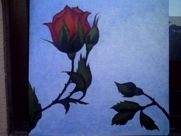 Rosa Oil Canvas Floral Painting