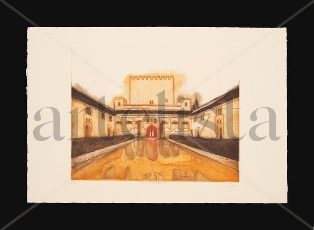 Patio de los Arrayanes Etching Process