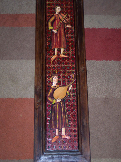 Cantigas de Santa María Oil Panel Figure Painting