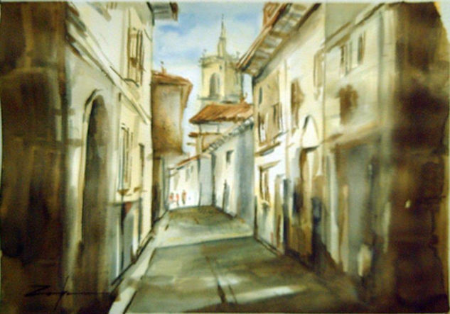 CALLEJUELA SANTO DOMINGO DE SILOS Watercolour Paper Landscaping