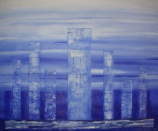 Cidade Azul Acrylic Canvas Landscaping