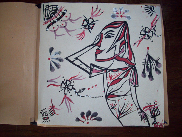 PAGINA DEL LIBRO Acrylic Paper Figure Painting