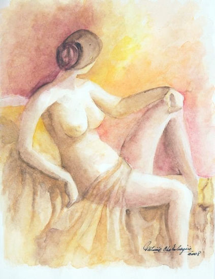 Desnudo I Watercolour Paper Figure Painting