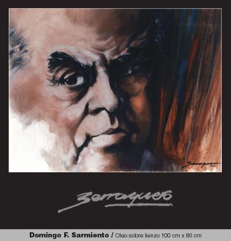 DOMINGO FAUSTINO SARMIENTO Oil Canvas Portrait