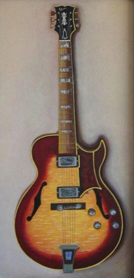 Guitarra de PAUL EVANS Óleo Lienzo Otros