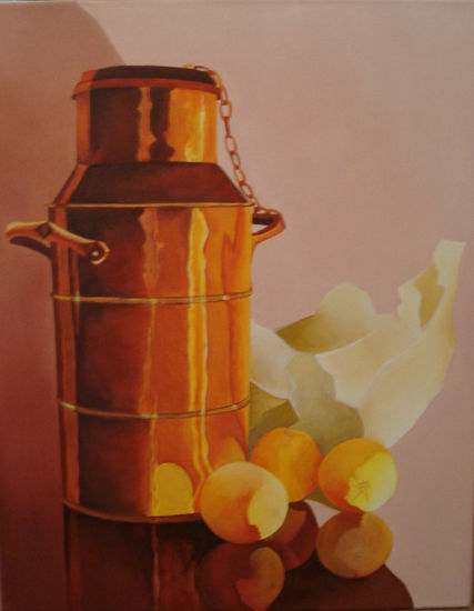 Tarro Lechero Oil Canvas Still Life Paintings