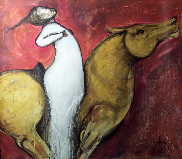 grito del alma Mixed media Canvas Animals