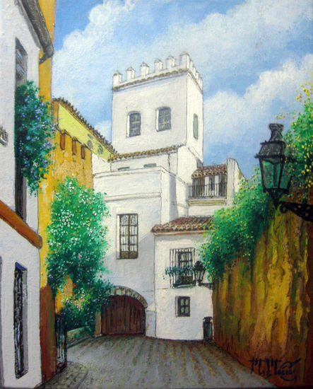 Sevilla (Calle Juderia). Oil Canvas Landscaping