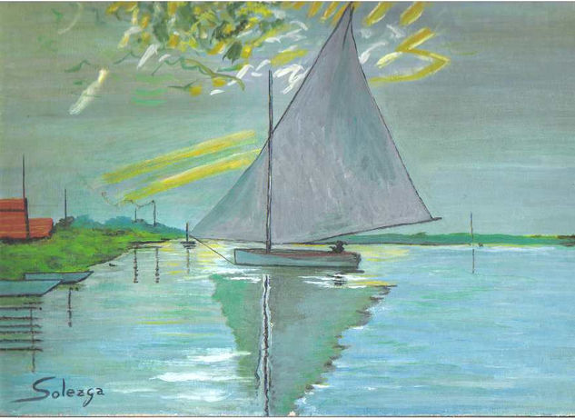 Velero en Argenteuil Oil Others Marine Painting