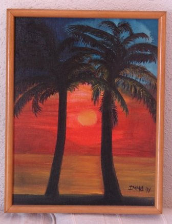 Puesta de Sol Oil Panel Landscaping