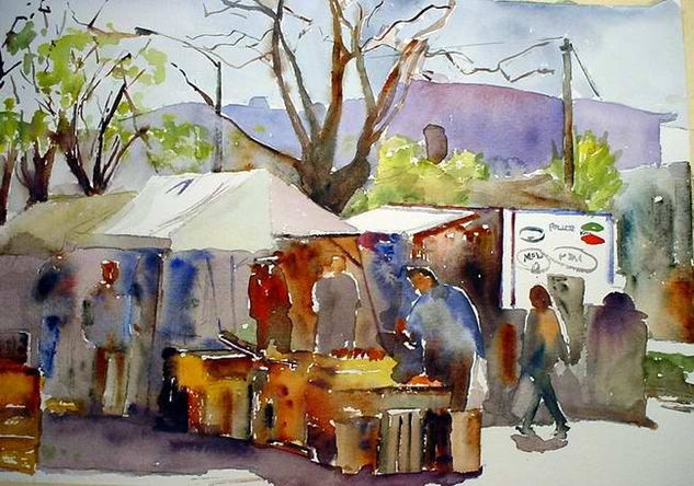 feria vecinal Watercolour Paper Landscaping