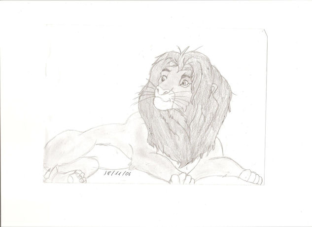 Simba_grises. Pencil