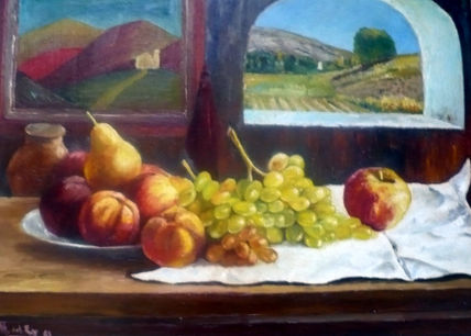 Frutas y ventana.