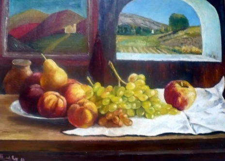 Frutas y ventana.