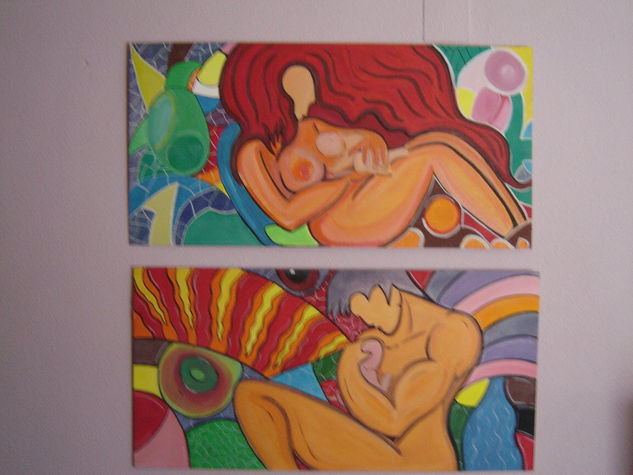 el amor Acrylic Panel Figure Painting