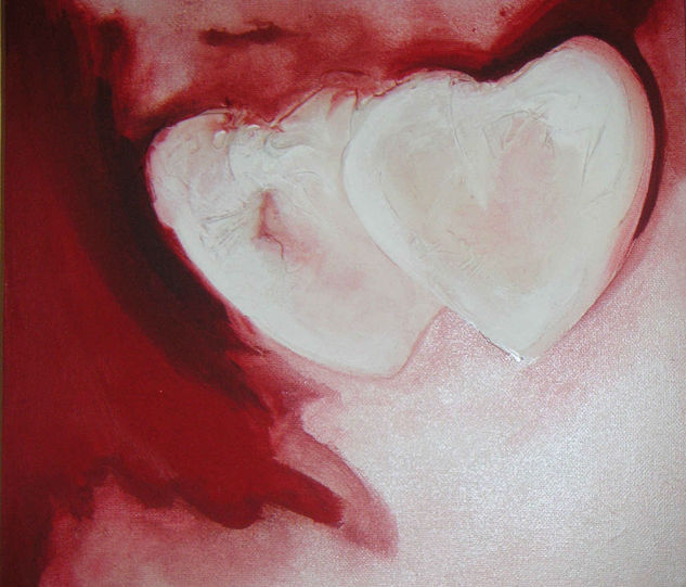 Dos corazones Acrylic Canvas Figure Painting