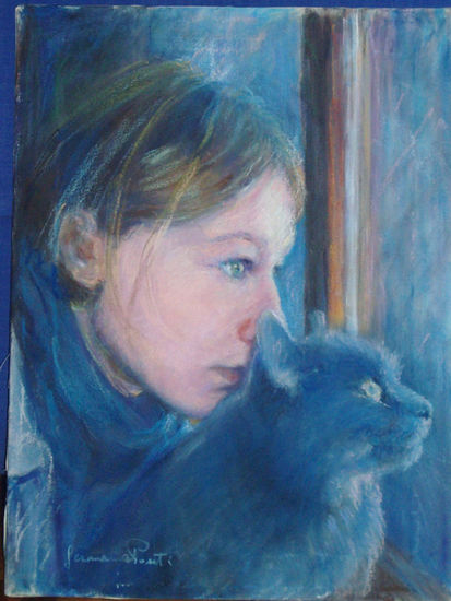 Valentina Pastel Lienzo Retrato