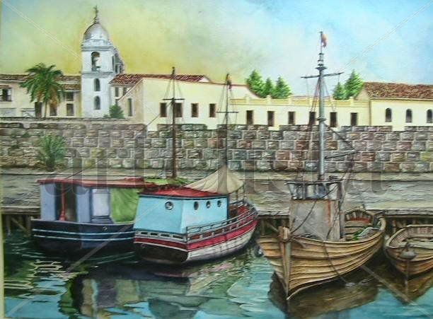 El muelle de los pegasos Watercolour Paper Landscaping