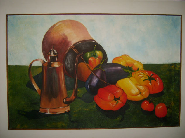 Pimentones Oil Canvas Still Life Paintings