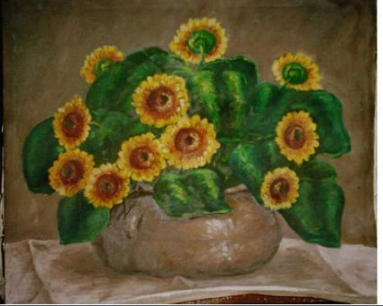 Girasoles en basija...