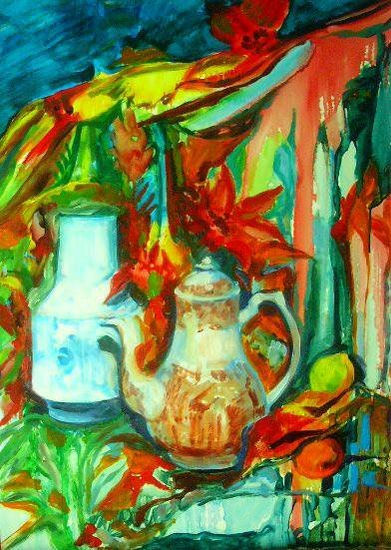 Cartuja Oil Panel Still Life Paintings