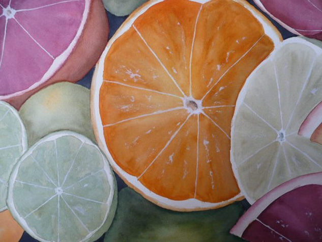 Frutas Watercolour Paper Still Life Paintings