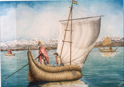 Aymaras en el Titicaca