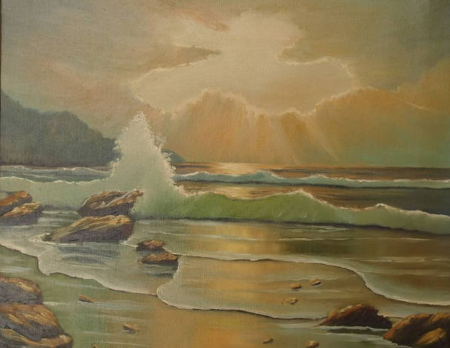 MARINA Oil Canvas Marine Painting