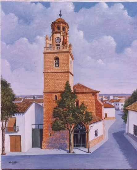 TORRE DE LA IGLESIA DE LA GINETA Oil Canvas Landscaping