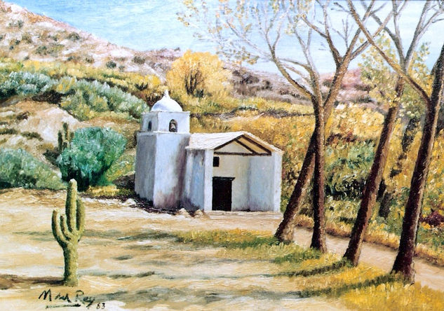 Capilla Óleo Lienzo Paisaje