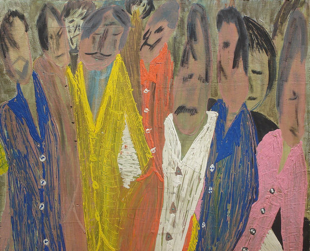 Meu pessoal Mixed media Panel Figure Painting