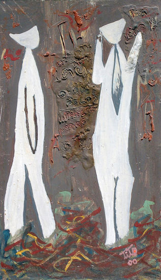 Muralistas Mixed media Panel Figure Painting