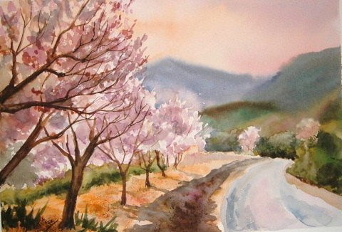 Camino de cazorla Watercolour Paper Landscaping