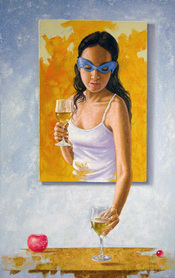 serie MASACARA Oil Canvas Figure Painting