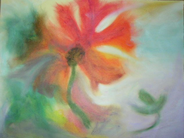 Flor de Anhelo Wax Card Floral Painting