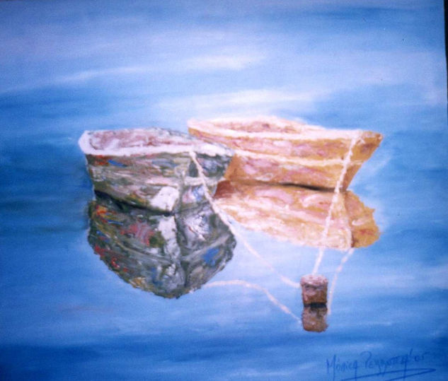 BARCAS Oil Panel Marine Painting