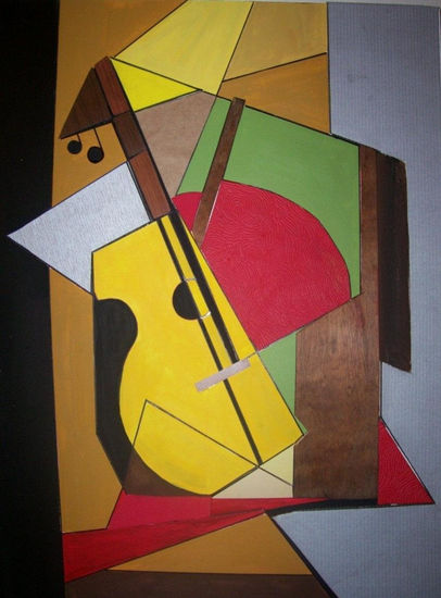 guitarra 5 Media Mixta Tabla Figura