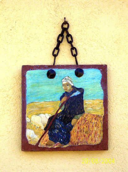 Pastora en el campo Óleo Otros Figura