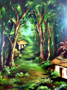 De la serie caminos Acrylic Canvas Landscaping