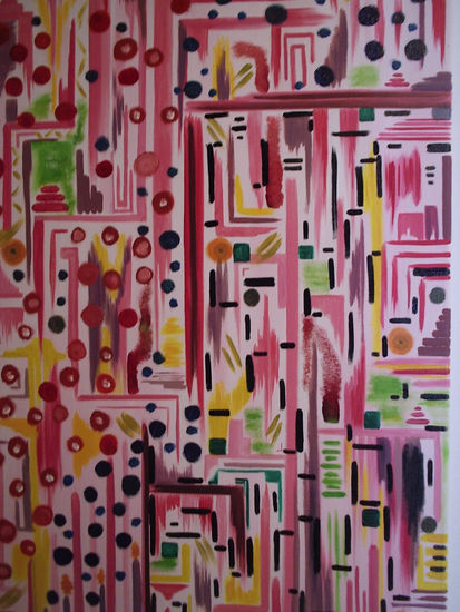 Abstracto rosa Óleo Lienzo Otros